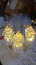 Crystal table lamp with LED flickering candle light for bedroom