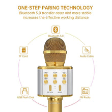 Karaoke microphone with Bluetooth speaker